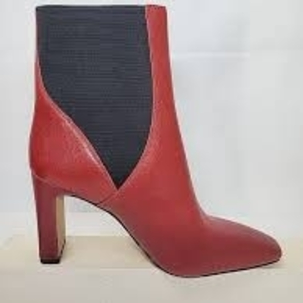 Vince Camuto Red and Black Ankle Boots - Picture 3 of 6